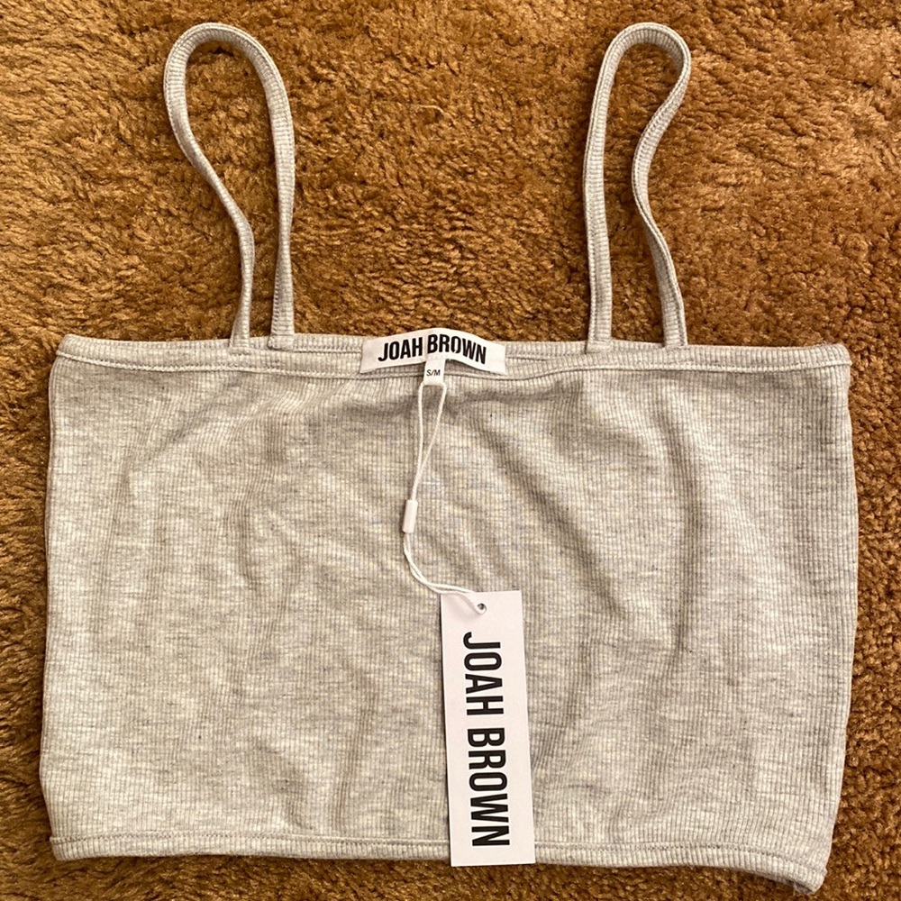Joah brown grey crop top
